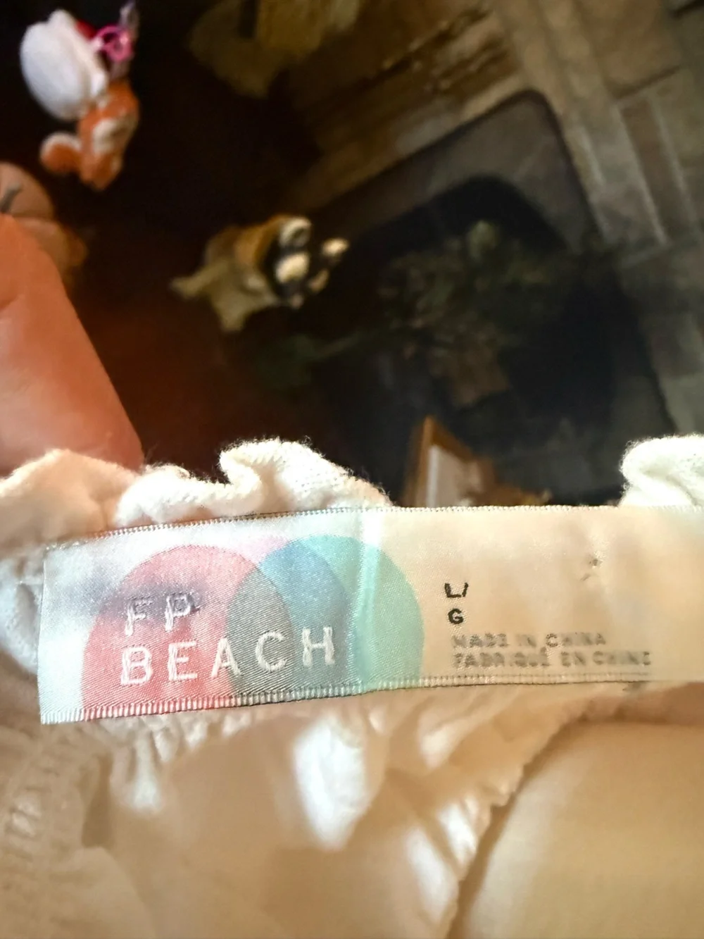Free People FP Beach White Smocked Babydoll Mini Dress L